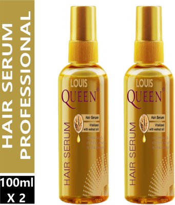 LOUIS QUEEN Hair Serum Dry Curly & Instant Silky & Smooth Hair Pack of 2 100ML(200 ml)