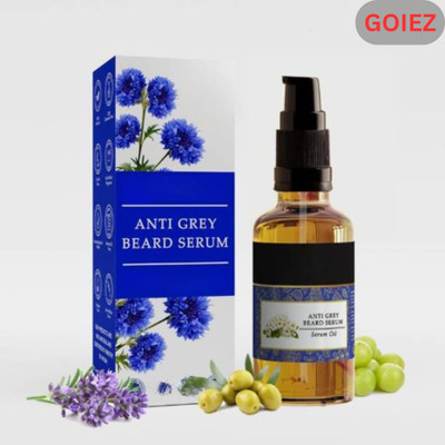 GOIEZ Anti-grey Beard Serum – Keeps The Beard Nourished And Naturally Dark.(30 ml)