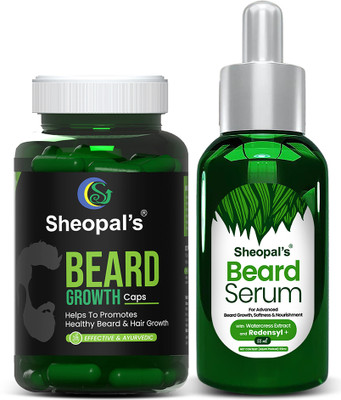 Sheopals Beard Growth Serum With Redensyl And Beard Growth Capsule - 60 Capsules(55 ml)