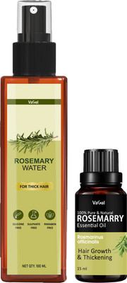 VAGAL Pure Rosemary Water + Rosemary Essential Oil Combo for Hair Growth(100 ml)