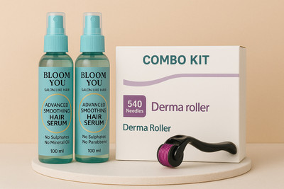 BLOOM YOU Hair Growth Essential Kit (200ml Serum + Roller)(3 Items in the set)