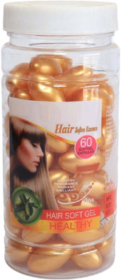 HUZURLU Hair Soften Essence 60 Softgel Capsules Hair Serum(60 ml)