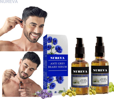 nureva Get Rid of Grey Beard Hair Fast - Pack of 2(60 ml)