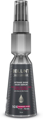 BBlunt Intense Shine Hair Serum-Rice & Silk Protein -10X Shinier Hair for upto 72hours*(70 ml)