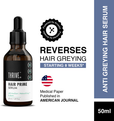 ThriveCo Anti Grey Hair Prime Serum | Promotes Melanin, Reverses Premature Hair Greying(50 ml)
