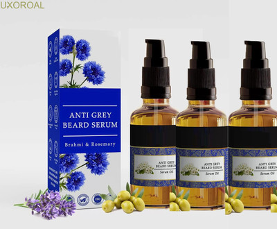 uxoroal Grey Hair Reversal Beard Serum Advanced 3 Pack(90 ml)
