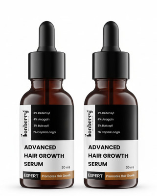 Bonberry Advanced Serum -- Redensyl, Anagain, Rosemary, Biotin for Hair Growth,(60 ml)