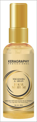 KERAGRAPHY Macadamia and Argan Hair Serum Vitamin E, Gloss Super shiny Finish Frizz Dismiss(100 ml)