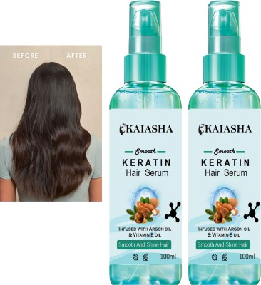 KAIASHA BLUE HAIR SERUM FOR FIZZY AND SHINE GLOSS HAIR PACK OF 2(200 ml)