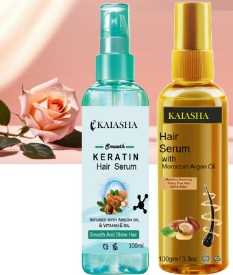 KAIASHA Professional Hair Serum With Moroccan Argan Oil for Frizz Free Smooth(200 g)