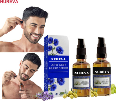 nureva Daily Beard Serum for Natural Look - Pack of 2(60 ml)