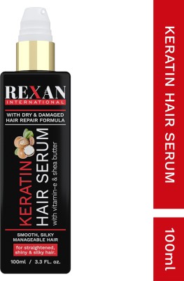 REXAN INTERNATIONAL Keratin Hair Serum With Vitamin E- & Shea Butter | Dry And Hair Repair Formula|(100 ml)