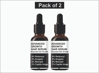 house of common Advance Hair Growth Serum, Makes Hair Smooth, Soft & Shiny (30ml) Pack of 2(60 ml)