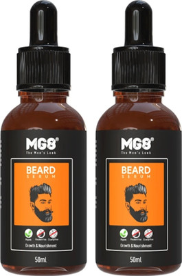 MG8 Beard Growth Serum For Men For Fast Beard growth, Anti dandruff & Anti Greying(100 ml)