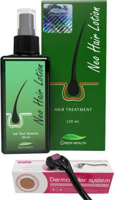 neo hair lotion Original green wealth made in Thailand with darma roller