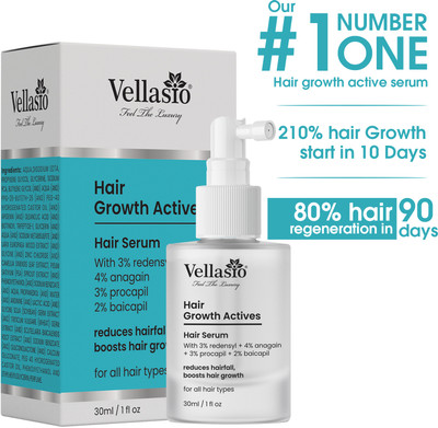 vellasio 3% Redensyl, 4% Anagain, 3% Procaoil, 2% Baicapil Advanced Hair REGrowth Serum(30 ml)