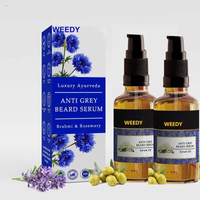 WEEDY Anti-Grey Beard Serum – Full Beard Darkening Formula(60 ml)