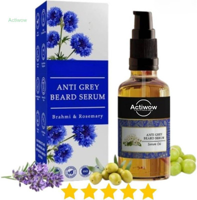 ACTIWOW Anti-Grey Beard Serum with Nettle Extract for Strong, Fuller Beard(30 ml)