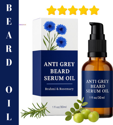 Fangruik Organic Anti Grey Beard Serum Maintains Beard Black Tone(30 ml)
