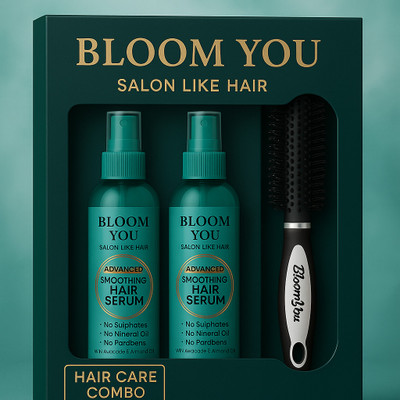 BLOOM YOU Hair Serum with Wide Tooth Comb – Smooth & Shine Edition(3 Items in the set)