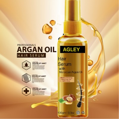 AGLEY Professional Hair Serum Argan Oil for Frizz Free Smooth(100 ml)