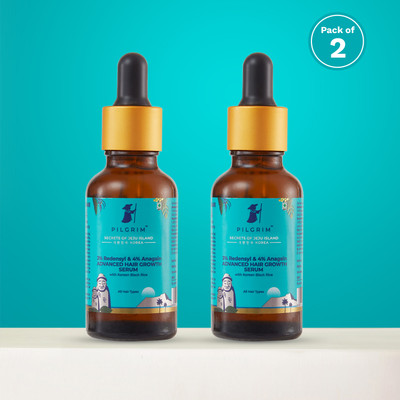 Pilgrim Hair Growth Serum - 30 ML - Pack of 2(60 ml)