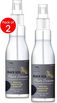 TNW - The Natural Wash Set of 2 Black Seed Hair Styling Serum | Anti-Frizz | No Split Ends(200 ml)