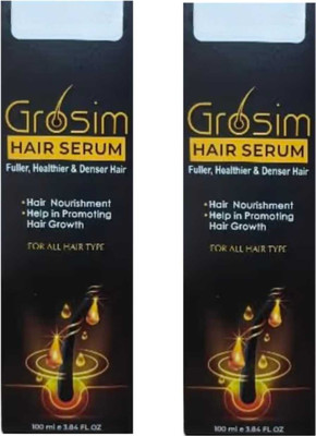 DOOMSDAY GROSIM HAIR SERUM FOR HEALHTIER & SILKY SOFT HAIRS PACK OF 100ml x 2(200 ml)