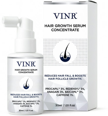 VINR Hair Regrowth Serum Control Hair Fall, Increase Hair Density | For Women & Men(30 ml)