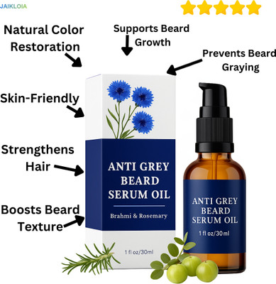 JAIKLOIA Natural Anti Grey Beard Oil Serum 30ml For Beard Hydration(30 ml)