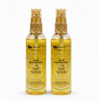 Genziva Anti-Frizz Hair Serum (Pack of 2)(200 ml)