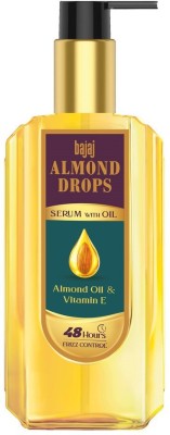 Bajaj Almond Drops Serum with Almond oil with Vitamin E, 48 hour frizz control,  (100 ml)