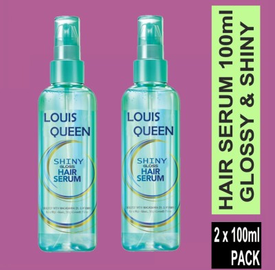 LOUIS QUEEN PROFESSIONAL HAIR SERUM FOR GLOSSY & SHINY 100ml PACK OF 2 FOR FRZZ FREE HAIR06(200 ml)