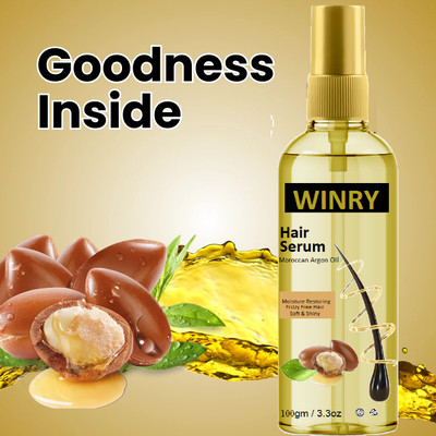 winry For Smooth, Shiny & Tangle free Hair Argon Serum(100 ml)