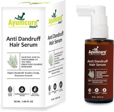 Ayumcure Anti Dandruff Hair Serum with Salicylic Acid, Niacinamide, Tea Tree & Rosemary(50 ml)