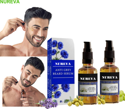 nureva Beard Color Serum for Daily Use - Pack of 2(60 ml)