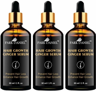 PARK DANIEL Hair Growth Ginger Serum Prevents Hair Loss Pack of 3 of 30ML(90 ml)