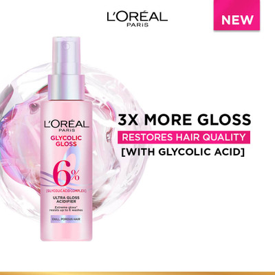 L'Oréal Paris Glycolic Gloss Acidifier Spray, with Glycolic Acid, for Lasting Shine(100 ml)