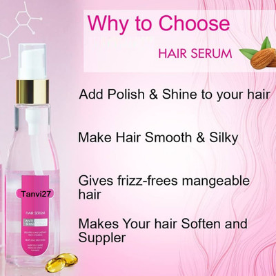 tanvi27 Dry Flyaway, Frizz Control & High Shine Hair Serum(100 ml)
