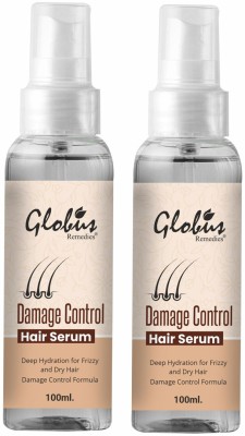 Globus Remedies Damage Control Hair Serum For Frizzy Hair, Set of 2(200 ml)