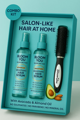 BLOOM YOU Anti-Frizz Hair Serum + Styling Comb(3 Items in the set)