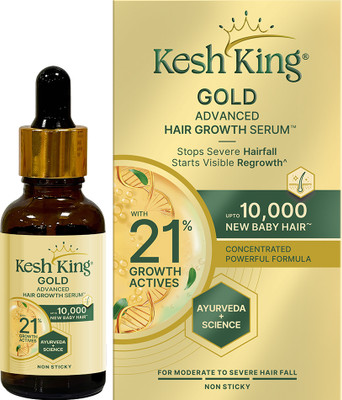 Kesh King Gold Intensive Hair Growth Serum With 21% Growth Actives(30 ml)