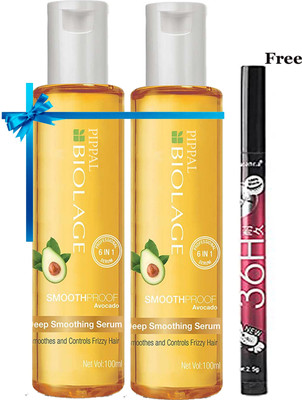PIPPAL Biolage Smoothproof 6-in-1 Hair Serum for Frizz, with Avocado Oil 2 Pack(200 ml)