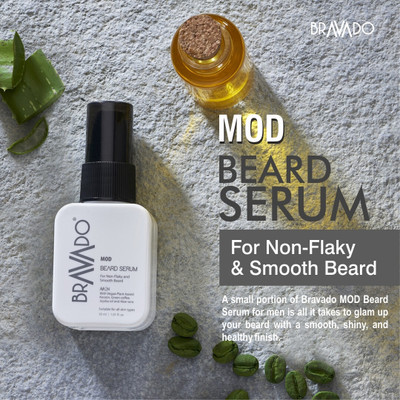 Bravado MOD Beard Serum - for Soften, Thicker & Stronger Beard growth(30 ml)