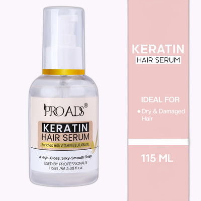 PRO ADS Keratin Hair Serum with Vitamin E and Jojoba Oil, Smooth Finish, 115ml_C_116(115 ml)