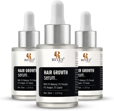 R RIZTICS Hair Growth Serum for Hair Fall Control, Thickness & Hair Regrowth for Men Women(90 ml)