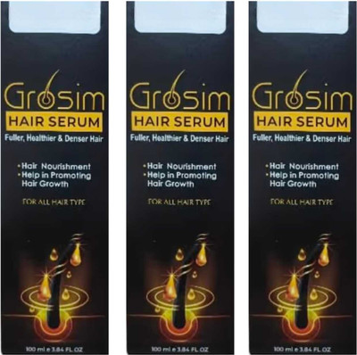 DOOMSDAY GROSIM HAIR SERUM FOR HEALHTIER & SILKY SOFT HAIRS PACK OF 100ml x 3(300 ml)