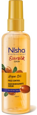 Nisha Hair Serum EverSilk Argan Oil Serum Hair Serum for Dry Frizzy Hair(100 ml)