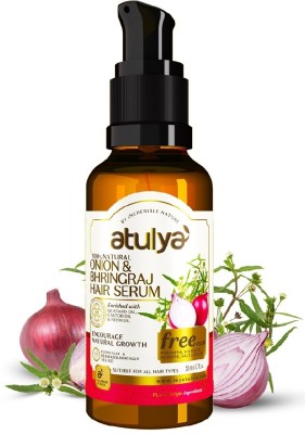 Atulya Onion & Bhringraj Hair Serum, SLS & Paraben Free | Promotes Hair Growth -(50 ml)