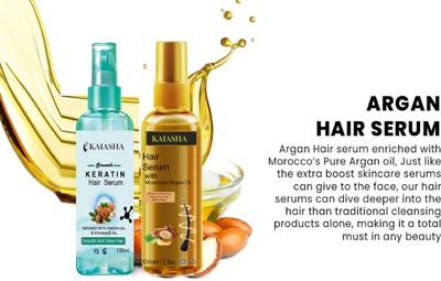 KAIASHA Moroccan Argan Hair Serum with Argan Oil for Frizz Free & Shiny Hair(200 g)